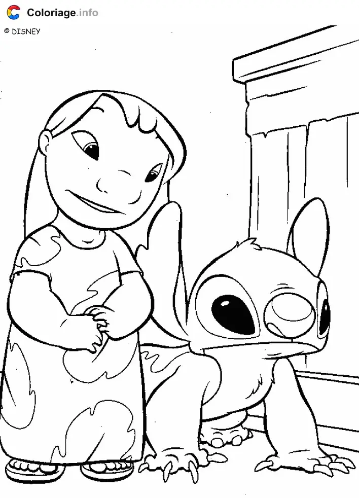 Coloriage Lilo et Stitch 015 - Lilo et Stitch à imprimer