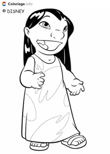Coloriage Lilo et Stitch 016 - Lilo et Stitch à imprimer