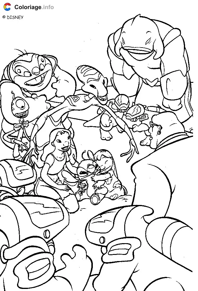 Coloriage Lilo et Stitch 018 - Lilo et Stitch à imprimer