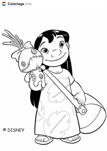 Coloriage Lilo et Stitch 023 - Lilo et Stitch à imprimer