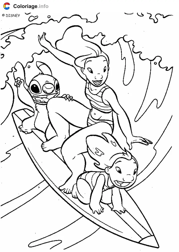 Coloriage Lilo et Stitch 025 - Lilo et Stitch à imprimer