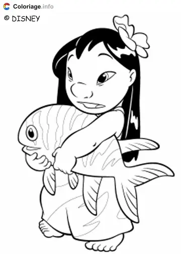 Coloriage Lilo et Stitch 027 - Lilo et Stitch à imprimer