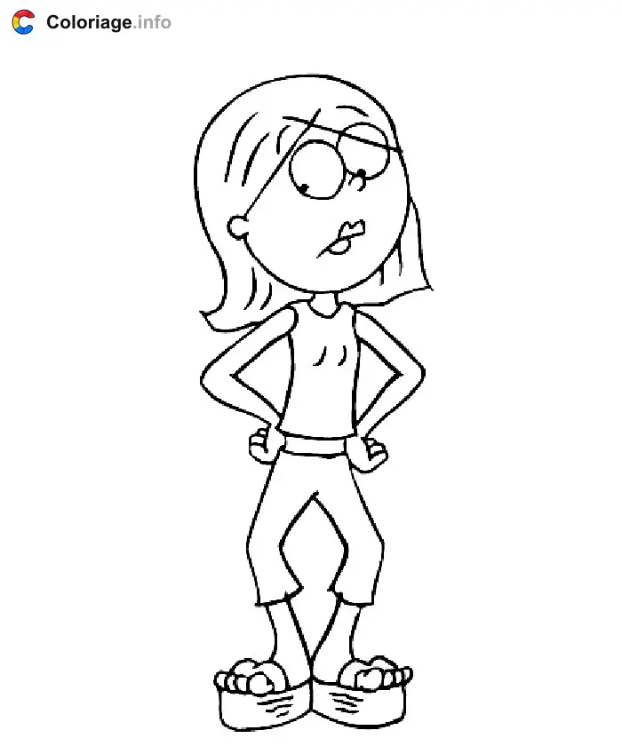 Coloriage Lizzie 001 - Lizzie McGuire à imprimer