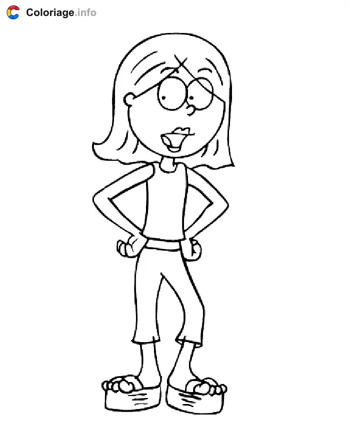 Coloriage Lizzie 005 - Lizzie McGuire à imprimer