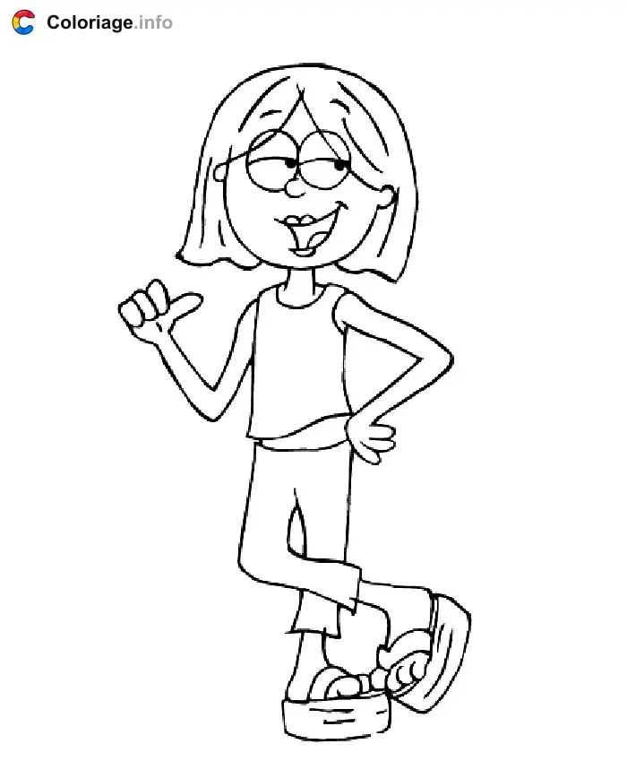 Coloriage Lizzie 007 - Lizzie McGuire à imprimer