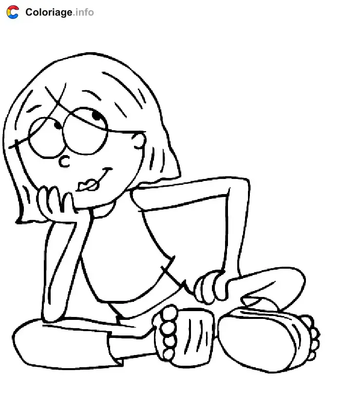 Coloriage Lizzie 010 - Lizzie McGuire à imprimer