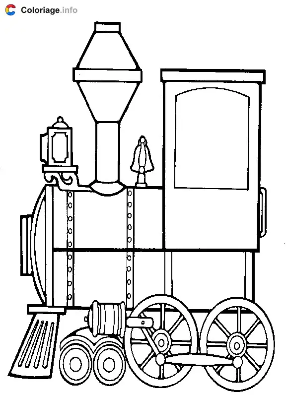 Coloriage Locomotive - Train à imprimer