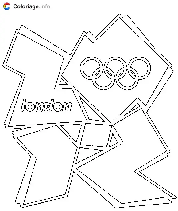 Coloriage Logo des jeux olympiques de Londres - Jeux Olympiques à imprimer