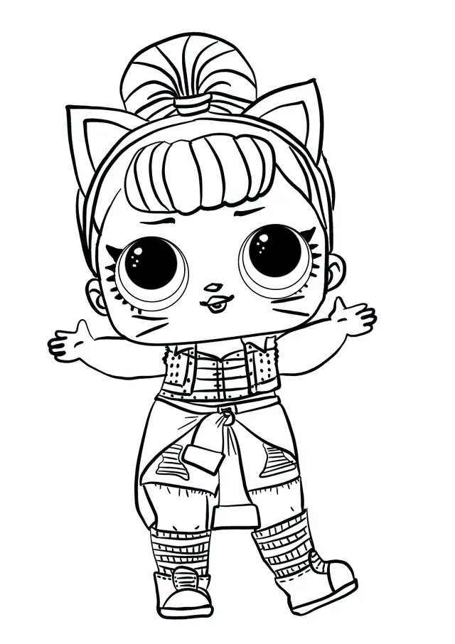 Coloriage Lol Surprise Doll Troublemaker - Poupée LOL Surprise Hair Goals à imprimer