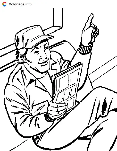 Coloriage Looping le capitaine H M - L'Agence tous risques à imprimer