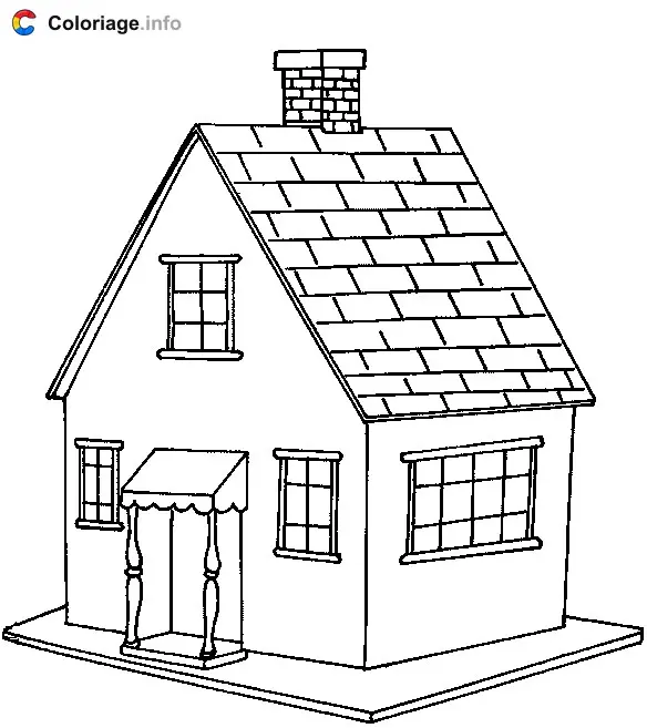 Coloriage Maison a colorier - Maison à imprimer