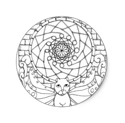Coloriage Mandala Chat - Chat à imprimer