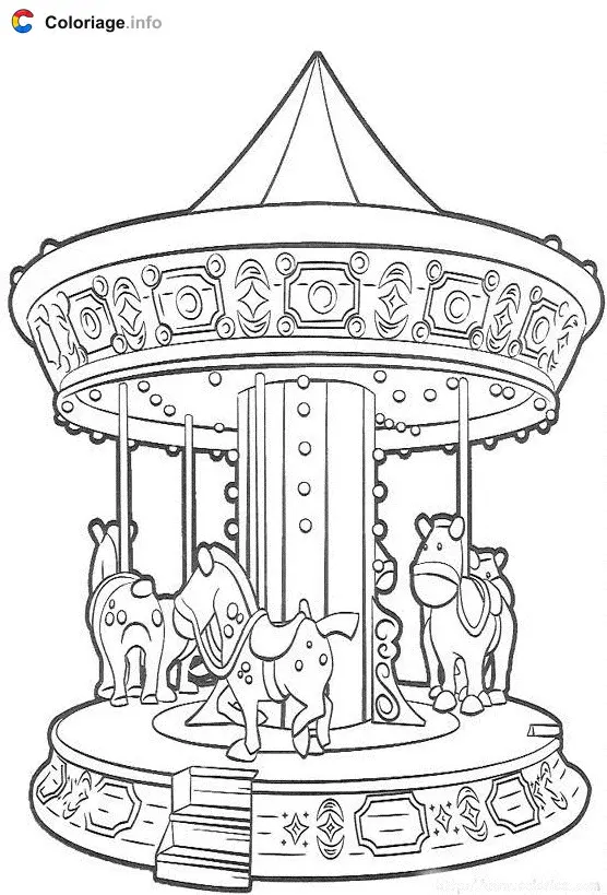 Coloriage Manège enchanté - Le Manège enchanté à imprimer