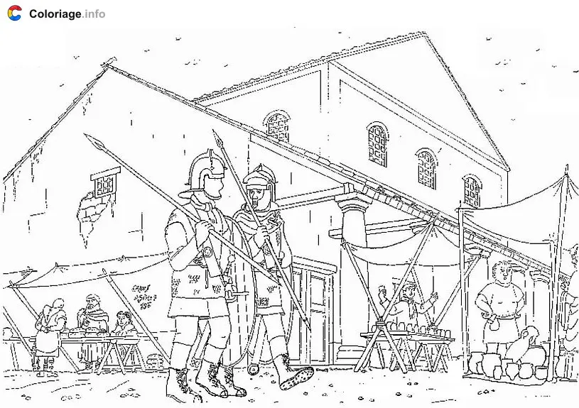 Coloriage Marche romain - Rome à imprimer