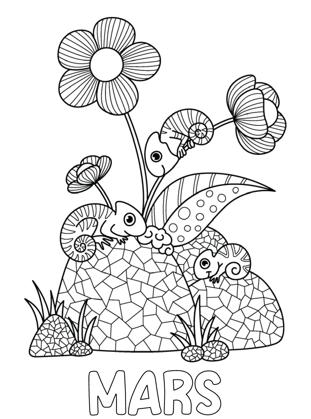 Coloriage Mars Gs - Mars à imprimer