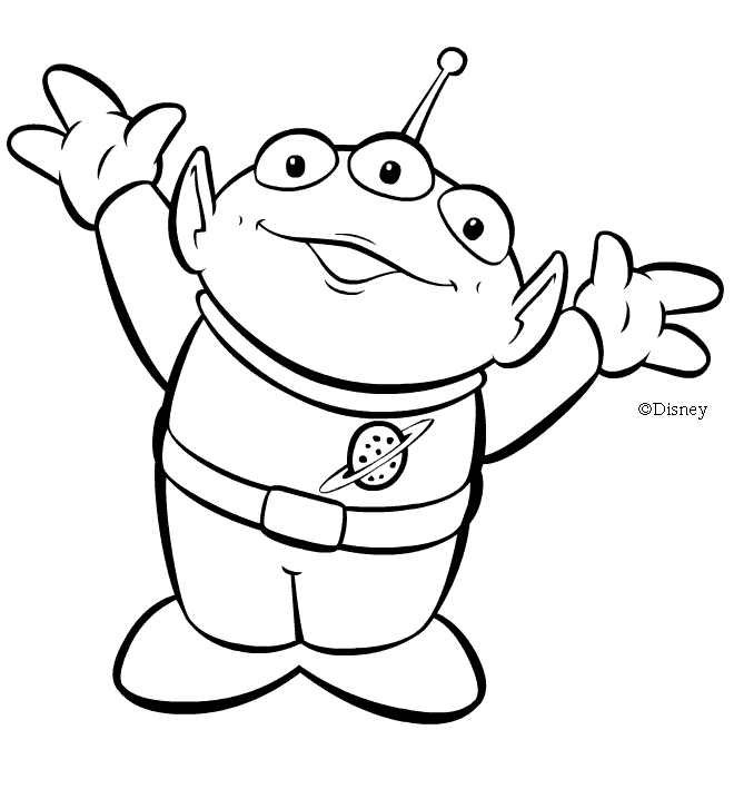 Coloriage Martien - Toy story à imprimer