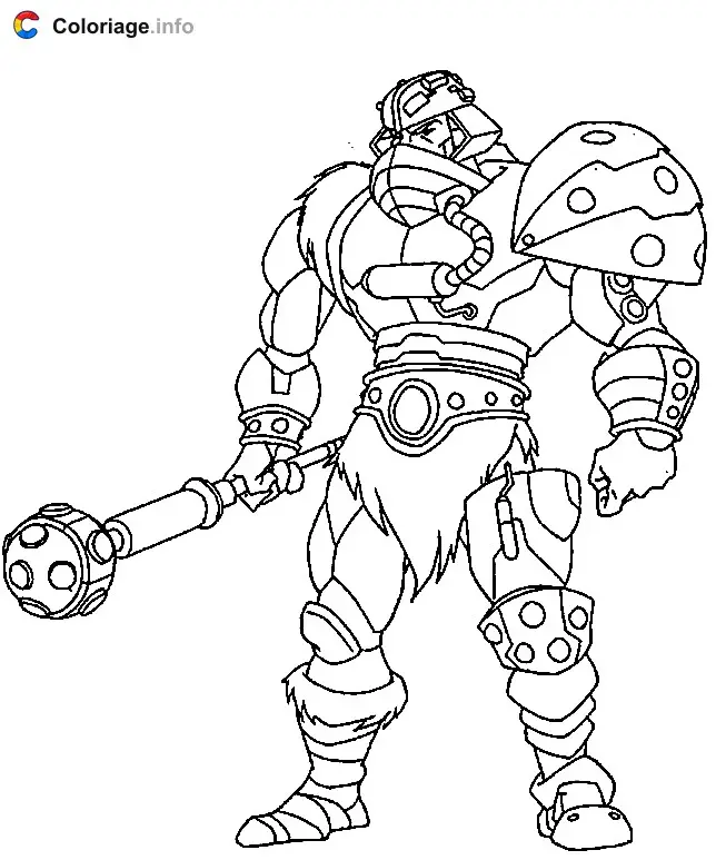Coloriage Méchant des maîtres de l'univers - Musclor à imprimer
