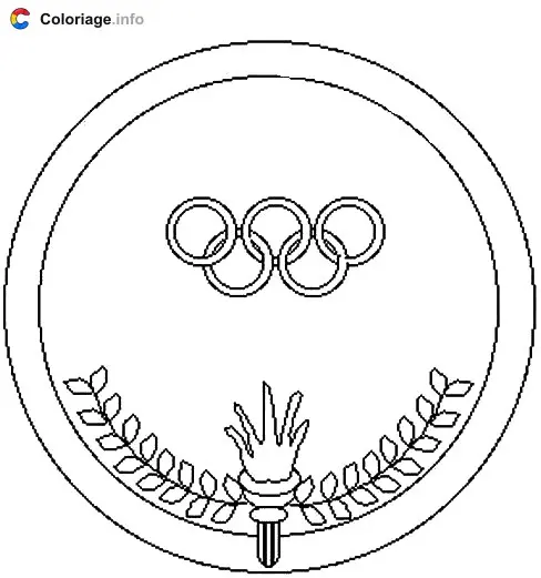 Coloriage Médaille d'or des jeux olympiques - Jeux Olympiques à imprimer