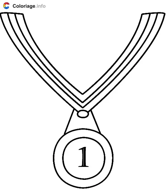 Coloriage Médaille olympique - Jeux Olympiques à imprimer