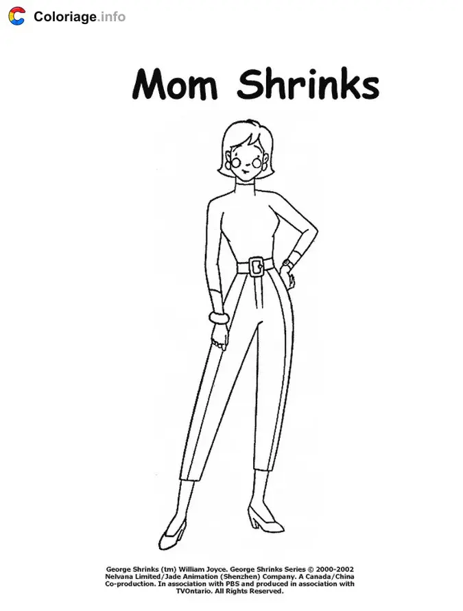Coloriage Mère Shrinks - George rétrécit à imprimer