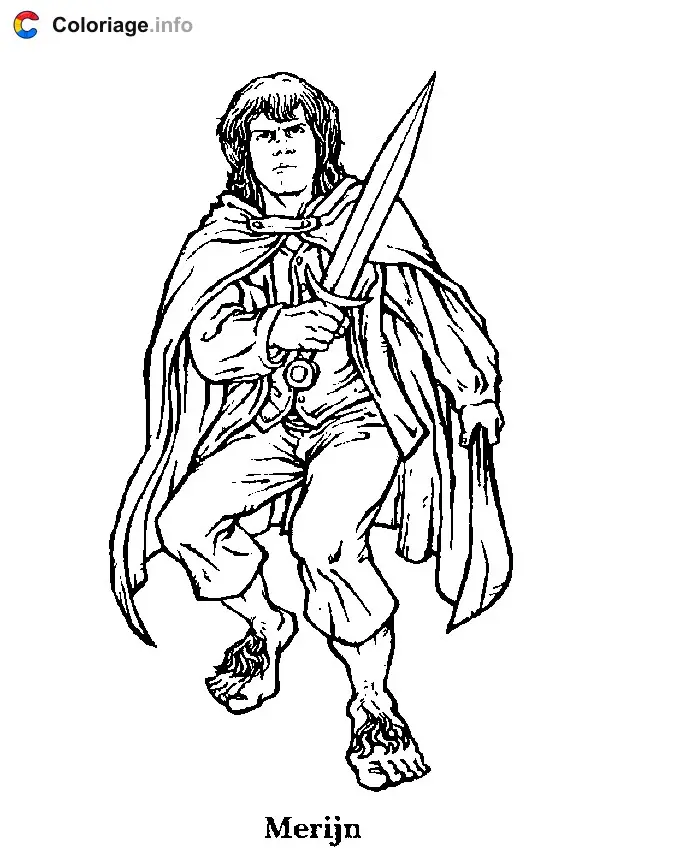 Coloriage Mérijn - Le Seigneur des anneaux à imprimer