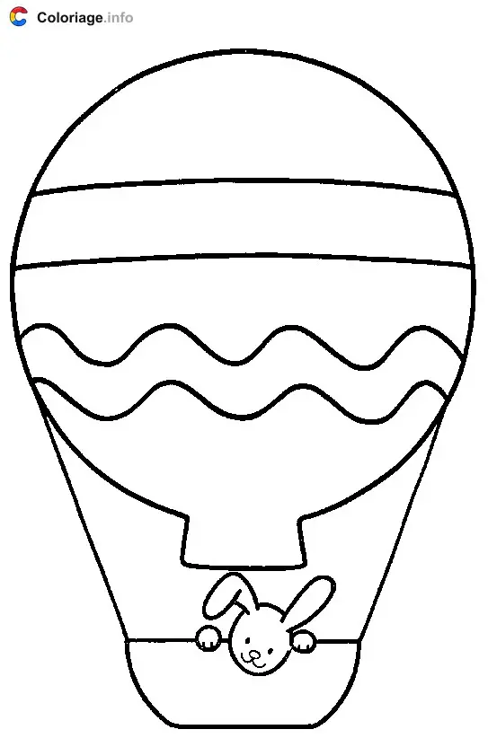 Coloriage Montgolfière à colorier - Montgolfière à imprimer
