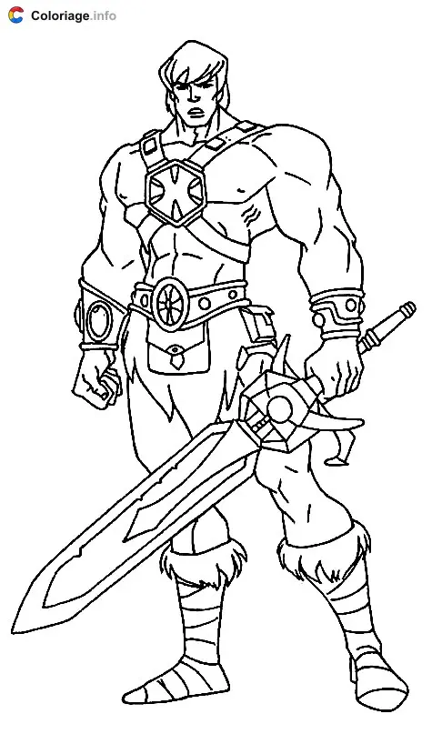 Coloriage Musclor moderne - Musclor à imprimer