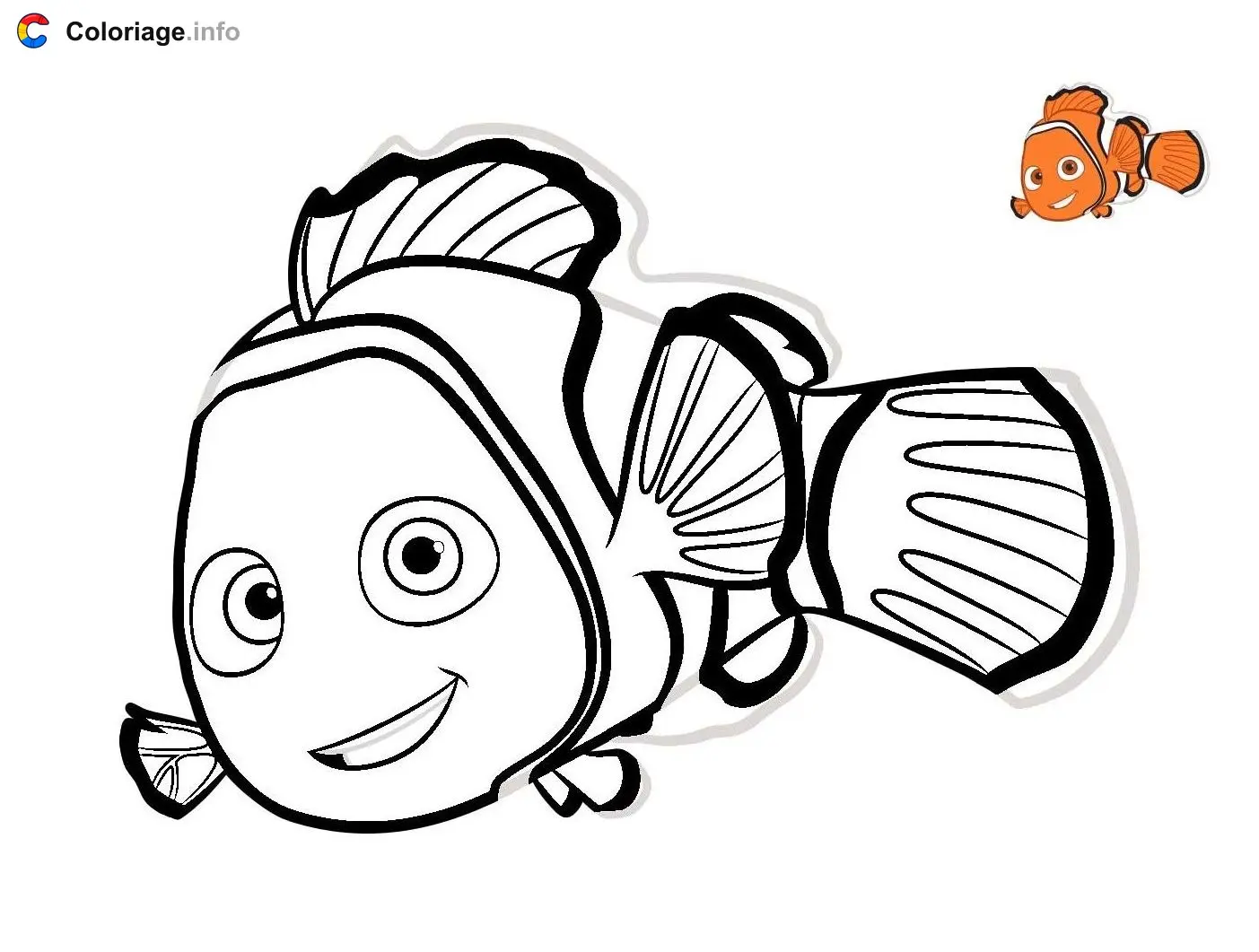 Nemo the Clownfish Looks for His Dad coloring page to print