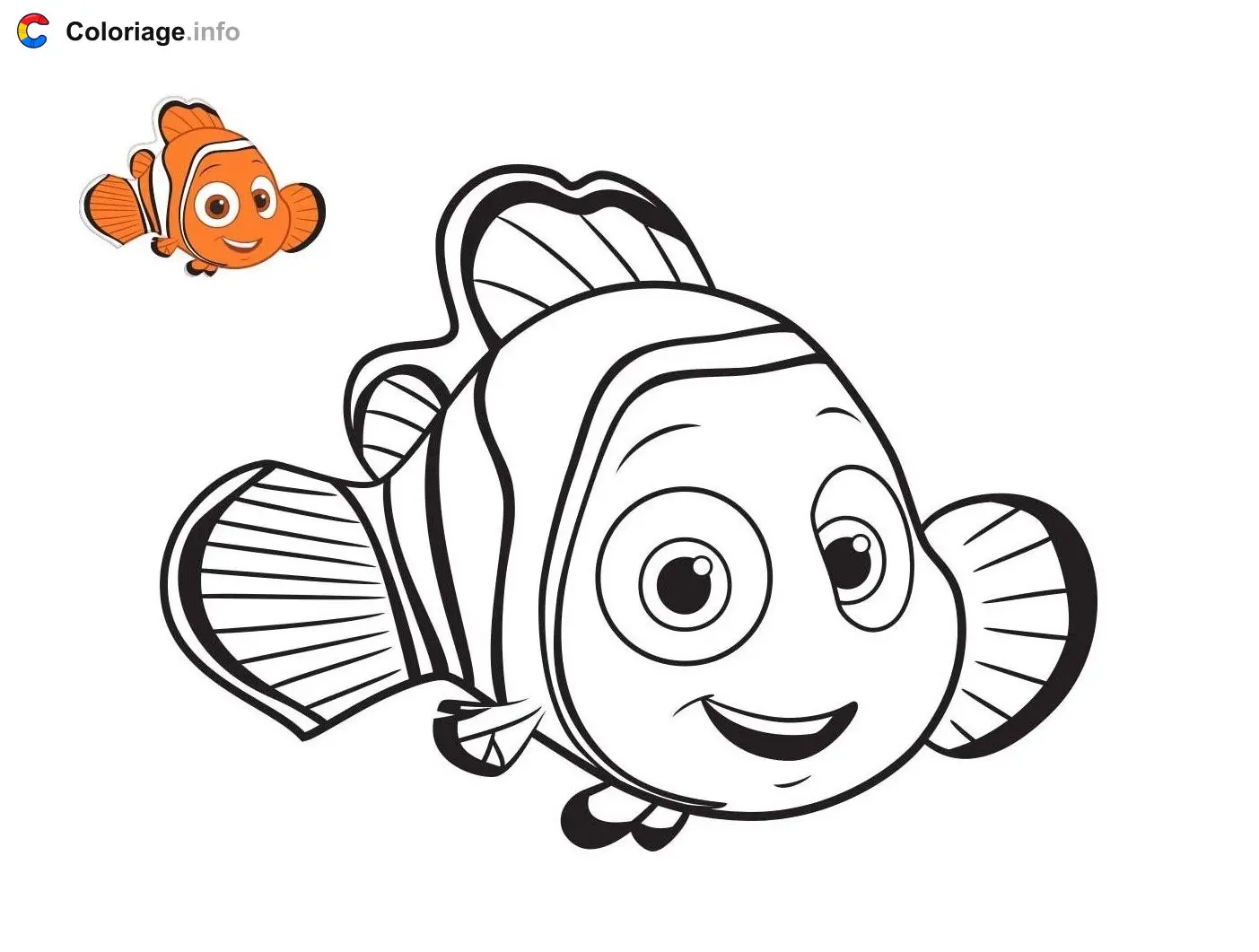 Nemo Searches for His Father coloring page to print