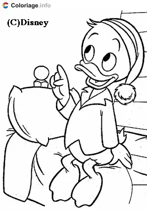 Dewey Duck coloring page to print