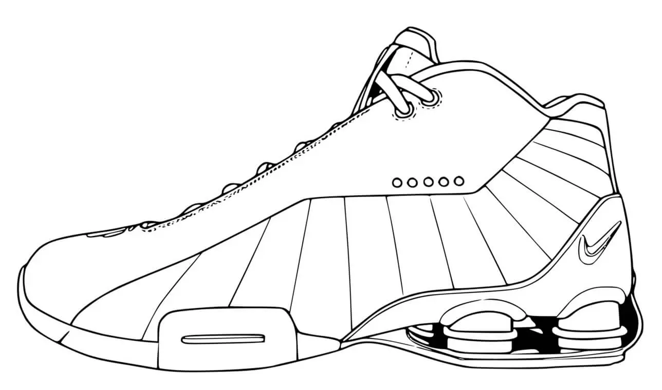 Coloriage Nike Basket Jordan - Basket à imprimer