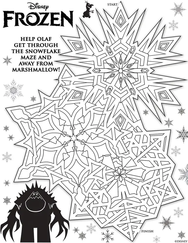 Coloriage Olaf Labyrinthe Reine Des Neiges - La Reine des neiges à imprimer