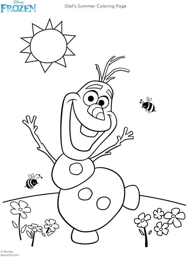 Coloriage Olaf Reine Des Neiges - La Reine des neiges à imprimer