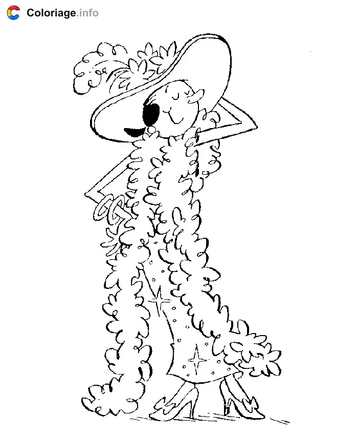 Coloriage Olive la fiancée de Popeye - Popeye à imprimer
