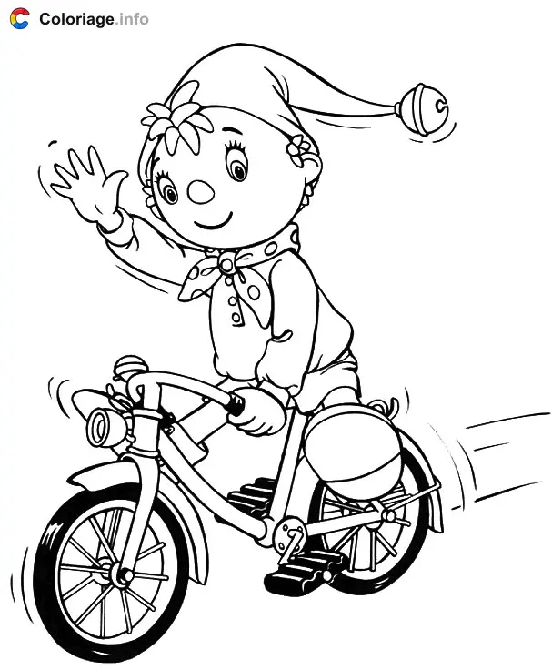 Coloriage Ouioui fait du vélo - Vélo à imprimer