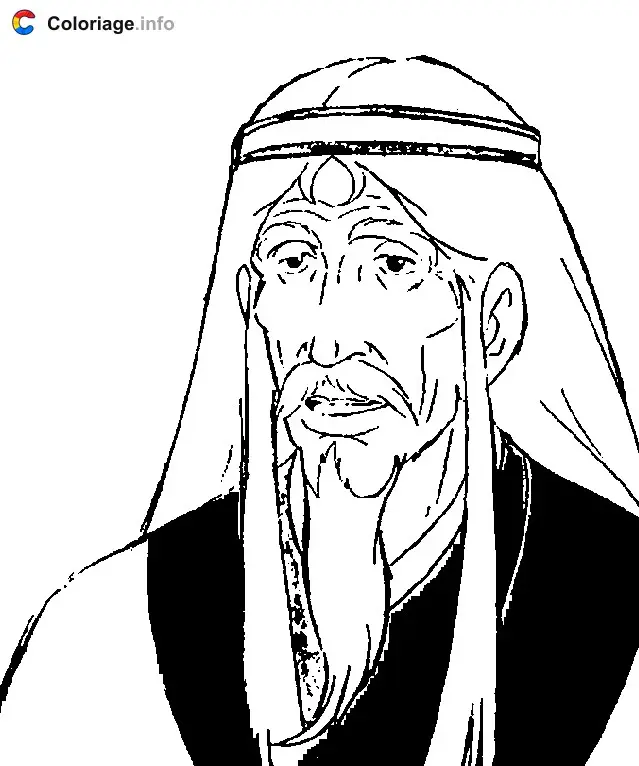 Coloriage Papa Camayo le père de Zia - Les Mystérieuses Cités d'Or à imprimer