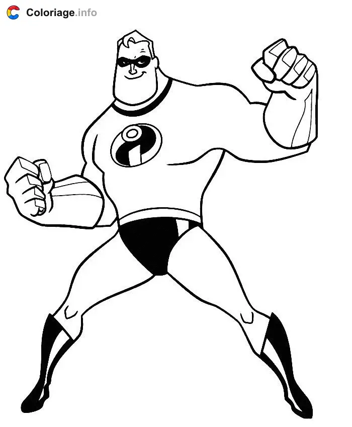 Coloriage Père Indestructible - Les Indestructibles à imprimer