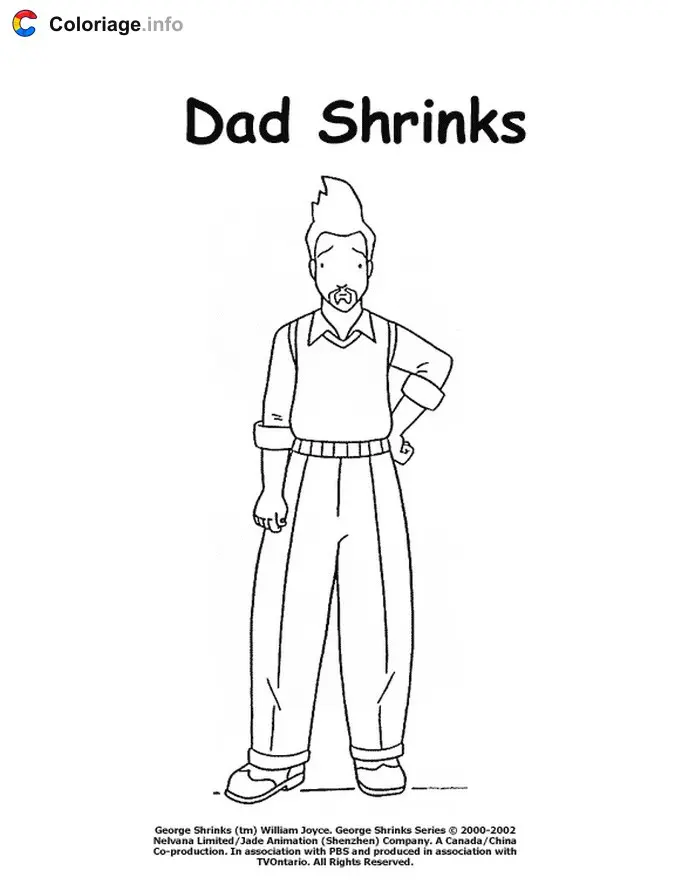 Coloriage Père Shrinks - George rétrécit à imprimer