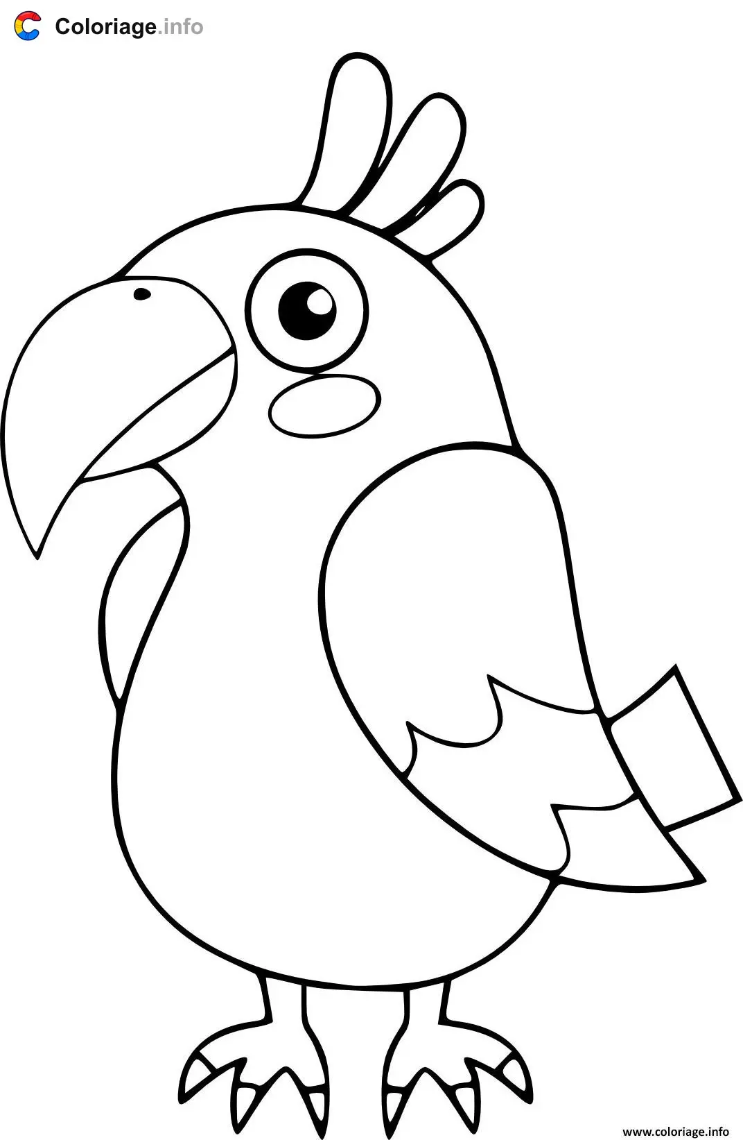 Parrot for Preschool coloring page to print
