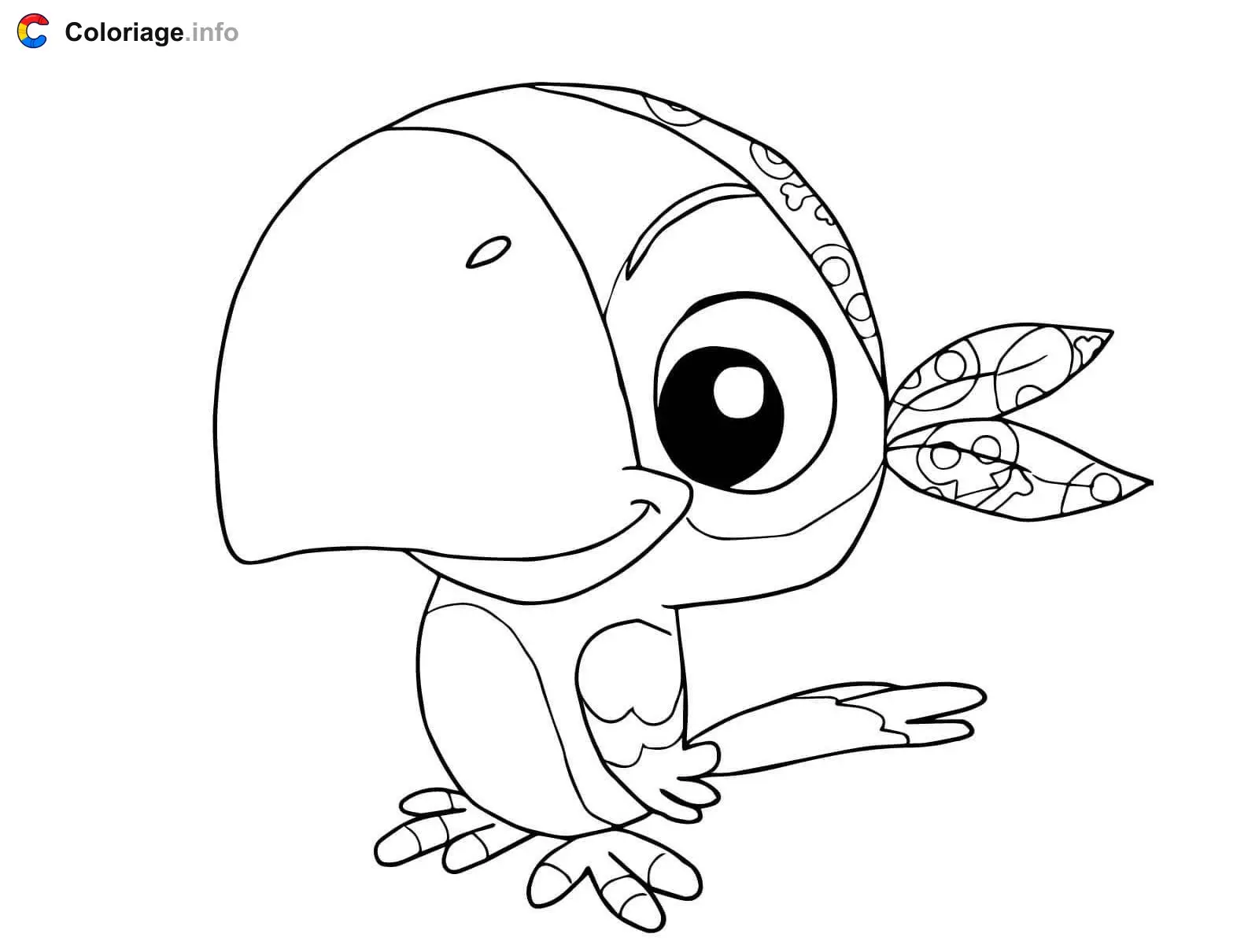 Pirate Parrot coloring page to print