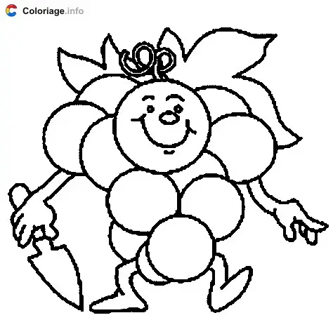 Coloriage Personnage raisin - Raisin à imprimer