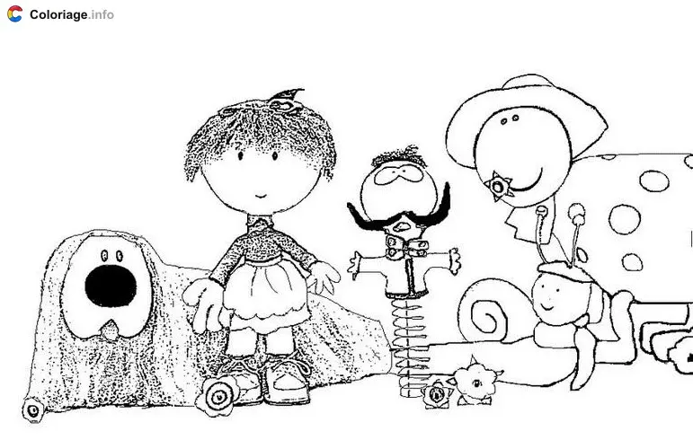 Coloriage Personnages du manège enchanté - Le Manège enchanté à imprimer