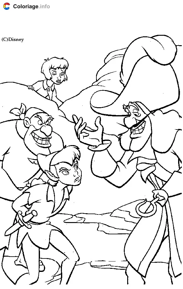 Peter Pan Adventure coloring page to print