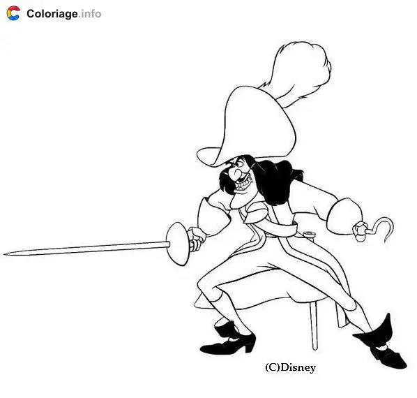 Peter Pan Flying Over Neverland coloring page to print