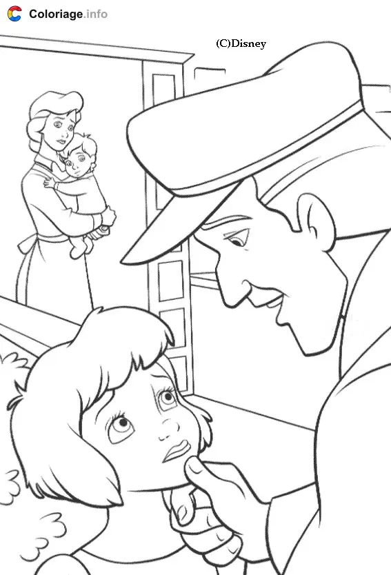 Peter Pan and Wendy Flying Over London coloring page to print