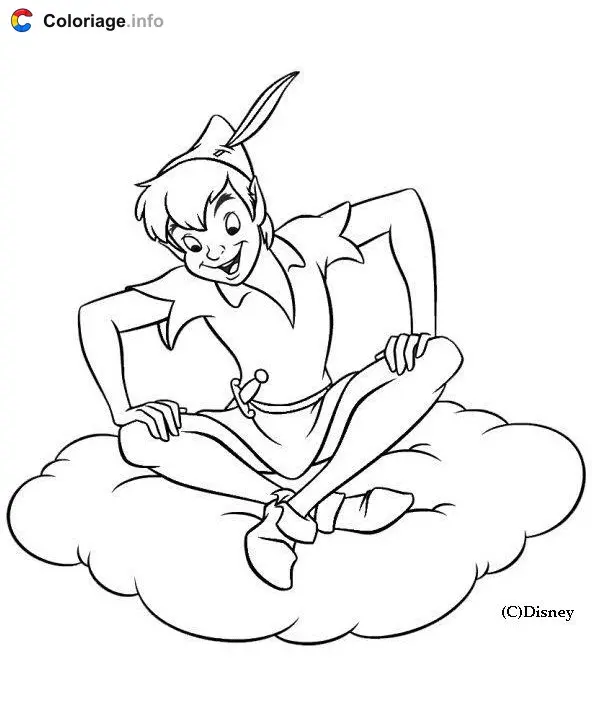 Peter Pan and Wendy's Adventure coloring page to print