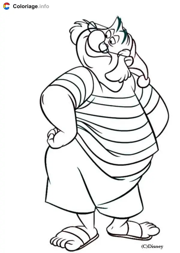 Peter Pan Flying Over Neverland coloring page to print