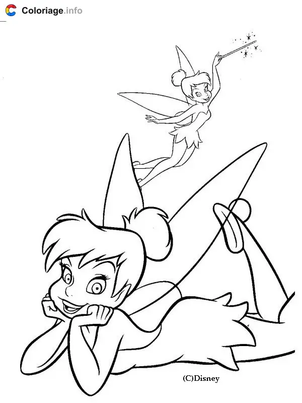 Peter Pan Flying Over the City coloring page to print