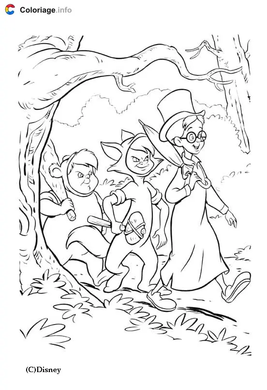 Peter Pan Flying Over Neverland coloring page to print