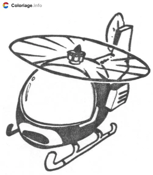 Coloriage Petit hélicoptère - Hélicoptère à imprimer